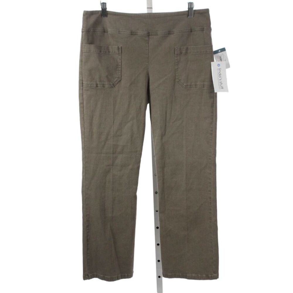 Elliott Lauren Womens Chino Pants Green Cotton T400 Elastane Size 12